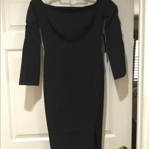 Maggy London Little Black Off the Shoulder Dress